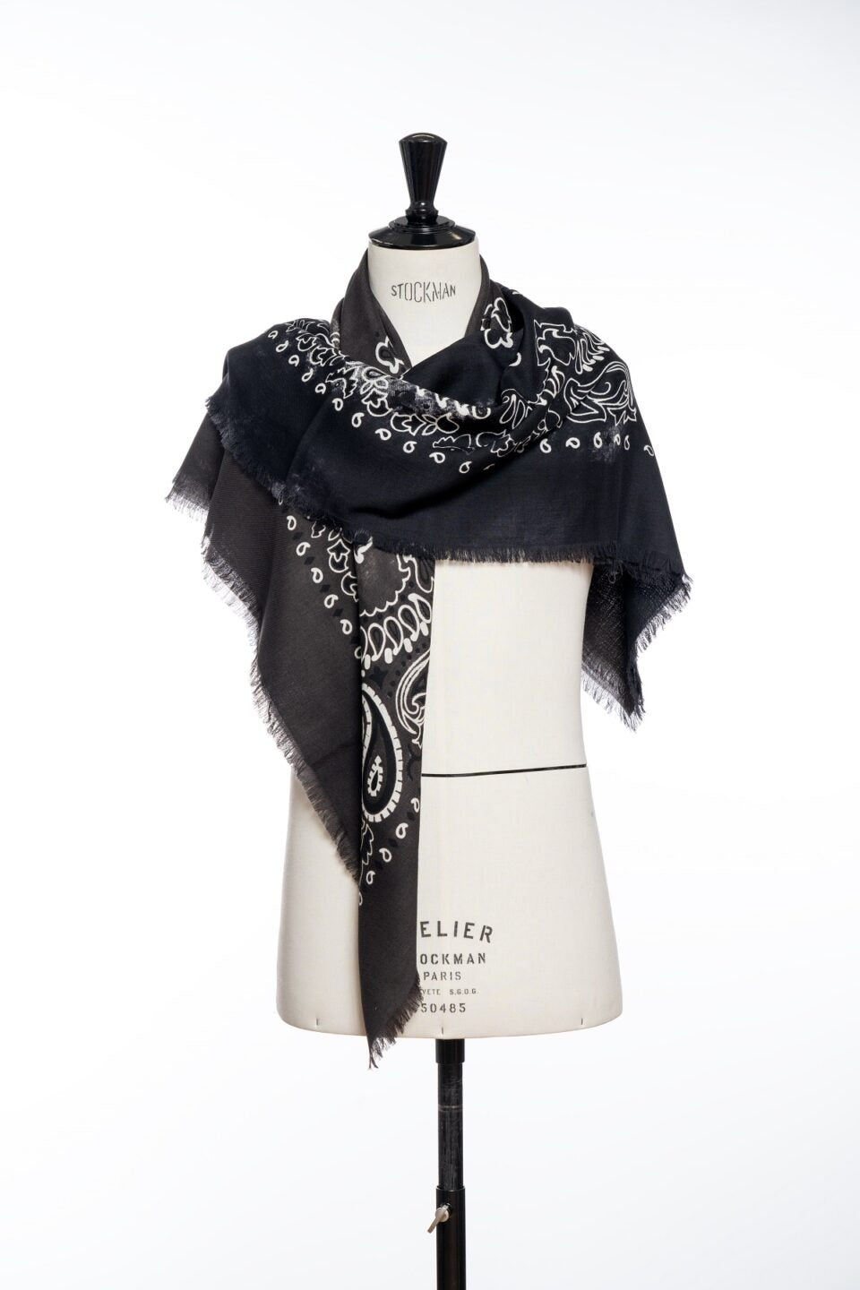 Jil Quadra Diagonal Scarf | Black & Mud