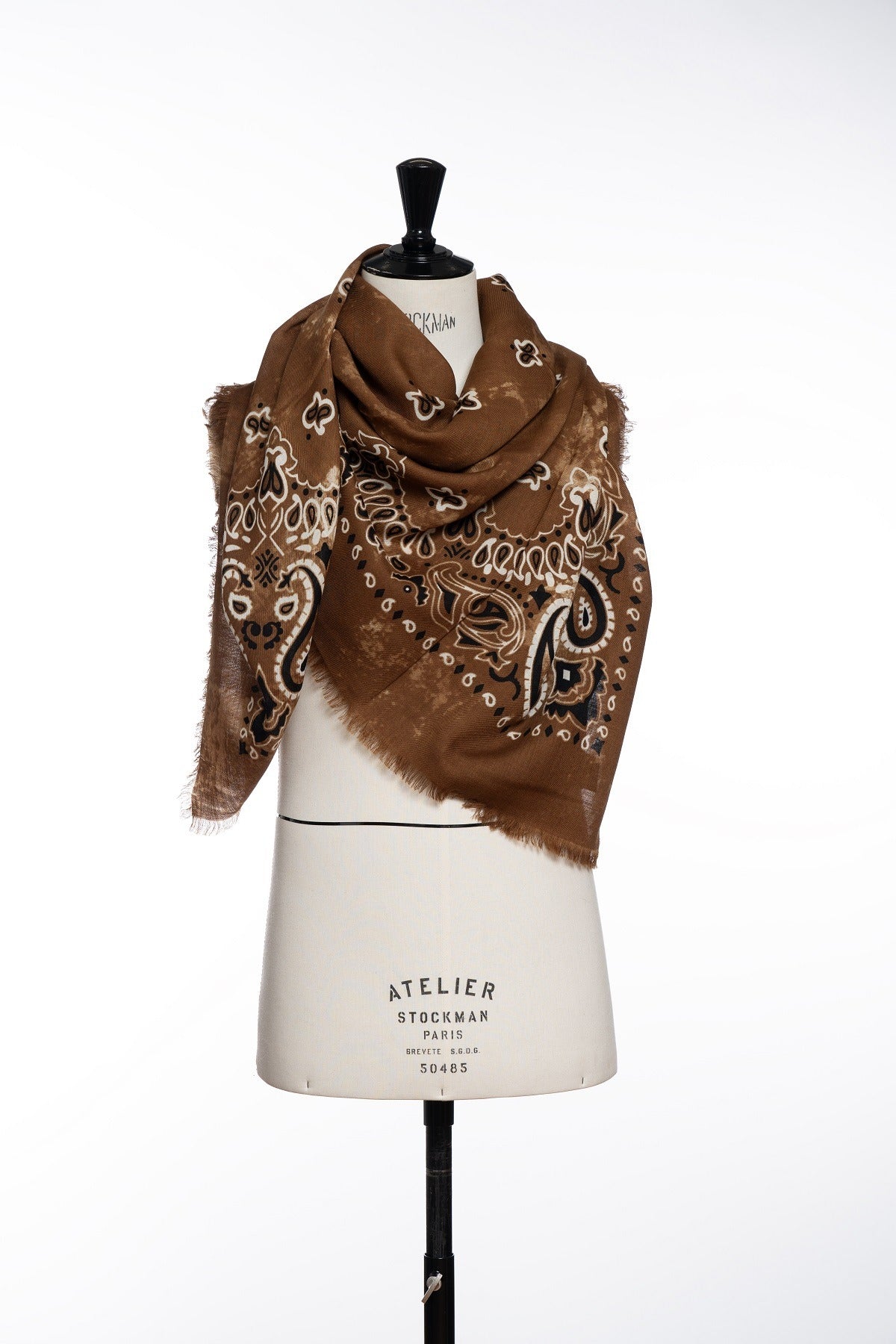 Jil Quadra Wool Scarf | Vicuna