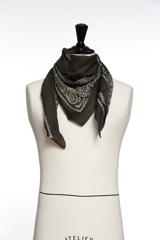 Judy Wool Bandana | Military Green