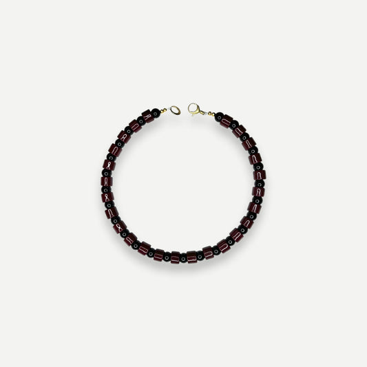 Sundry Necklace | Walnut & Onyx