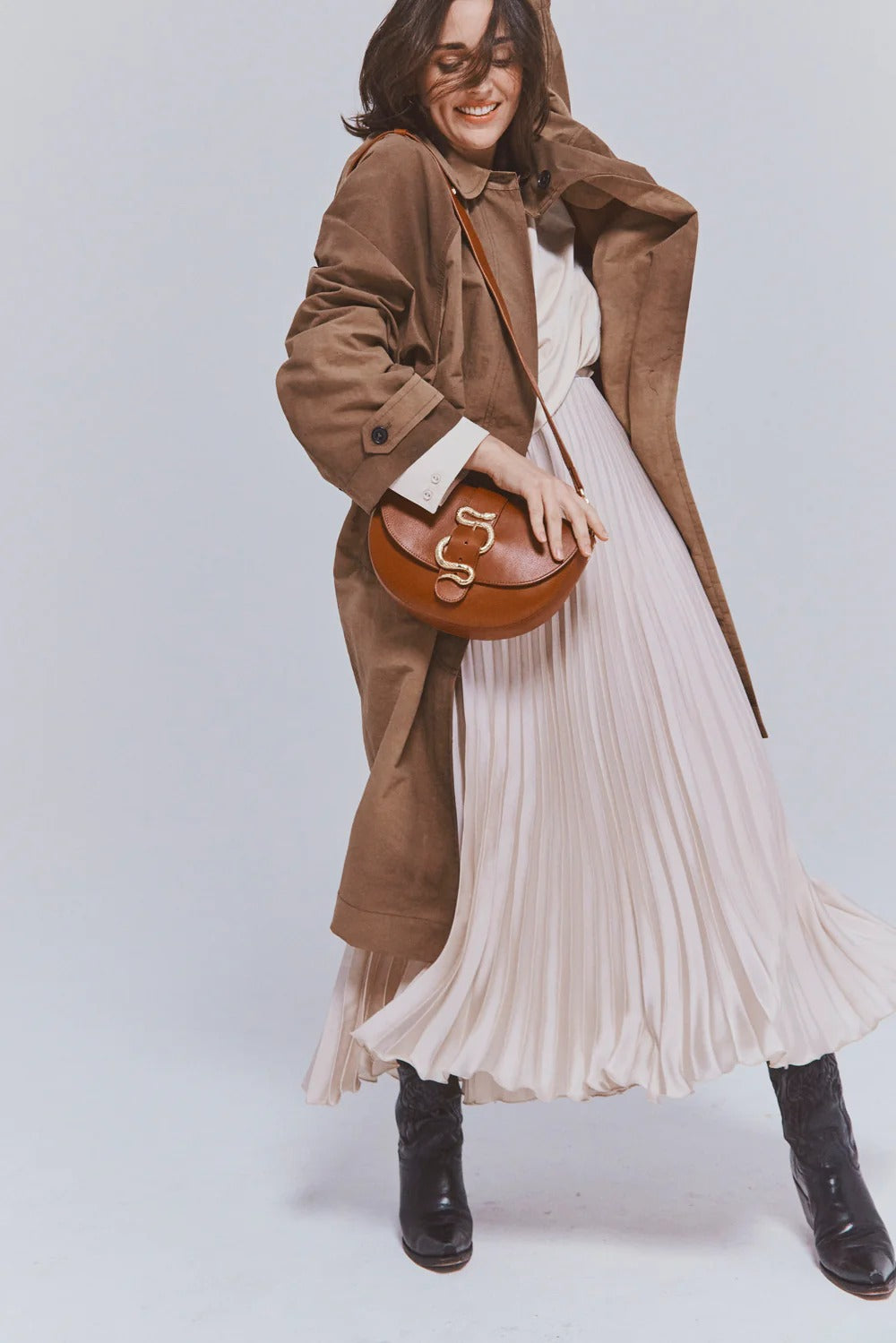 Le Gabie Crush Bag | Camel & Caramel