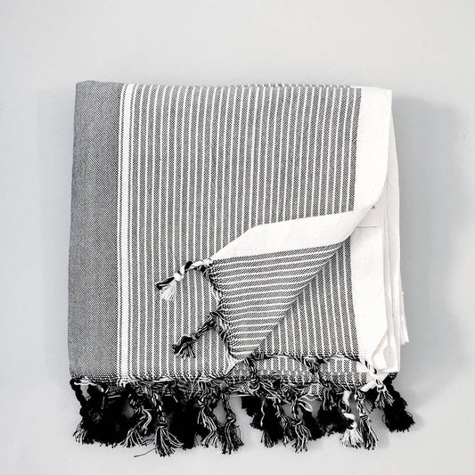 Turkish Cotton Beach Towel | Grey