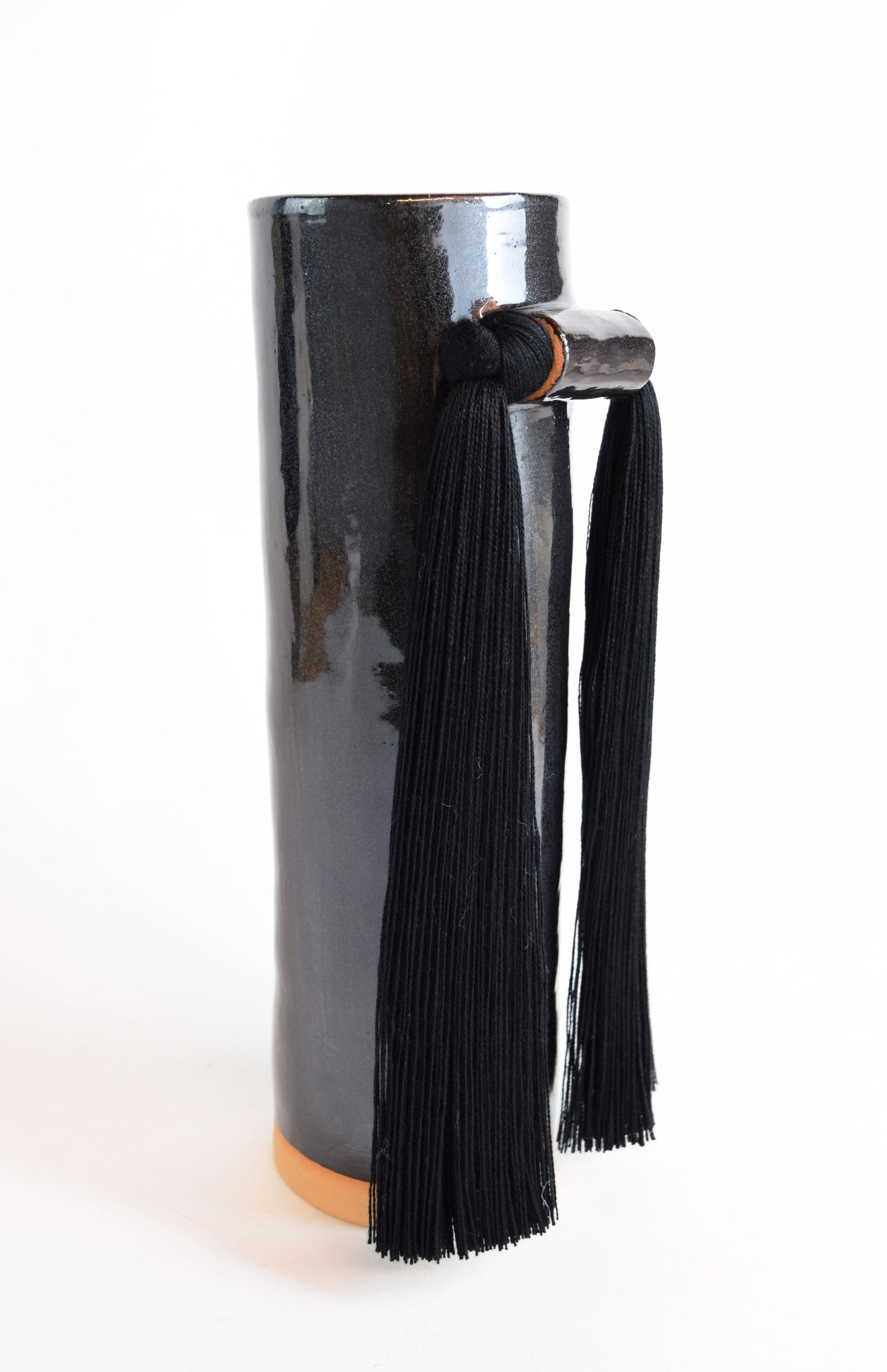 Stoneware Fringed Vase #531 | Black