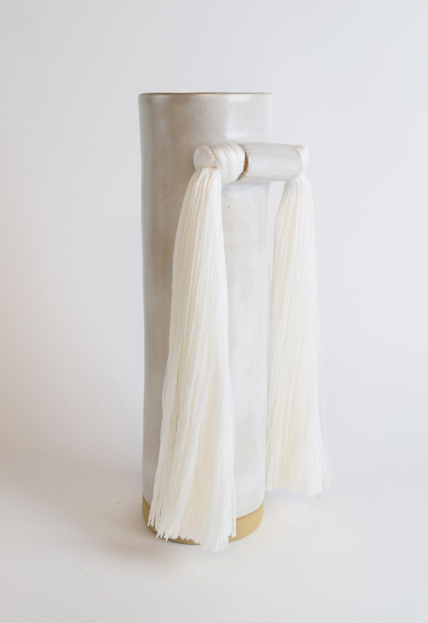 Stoneware Fringed Vase #531 | White