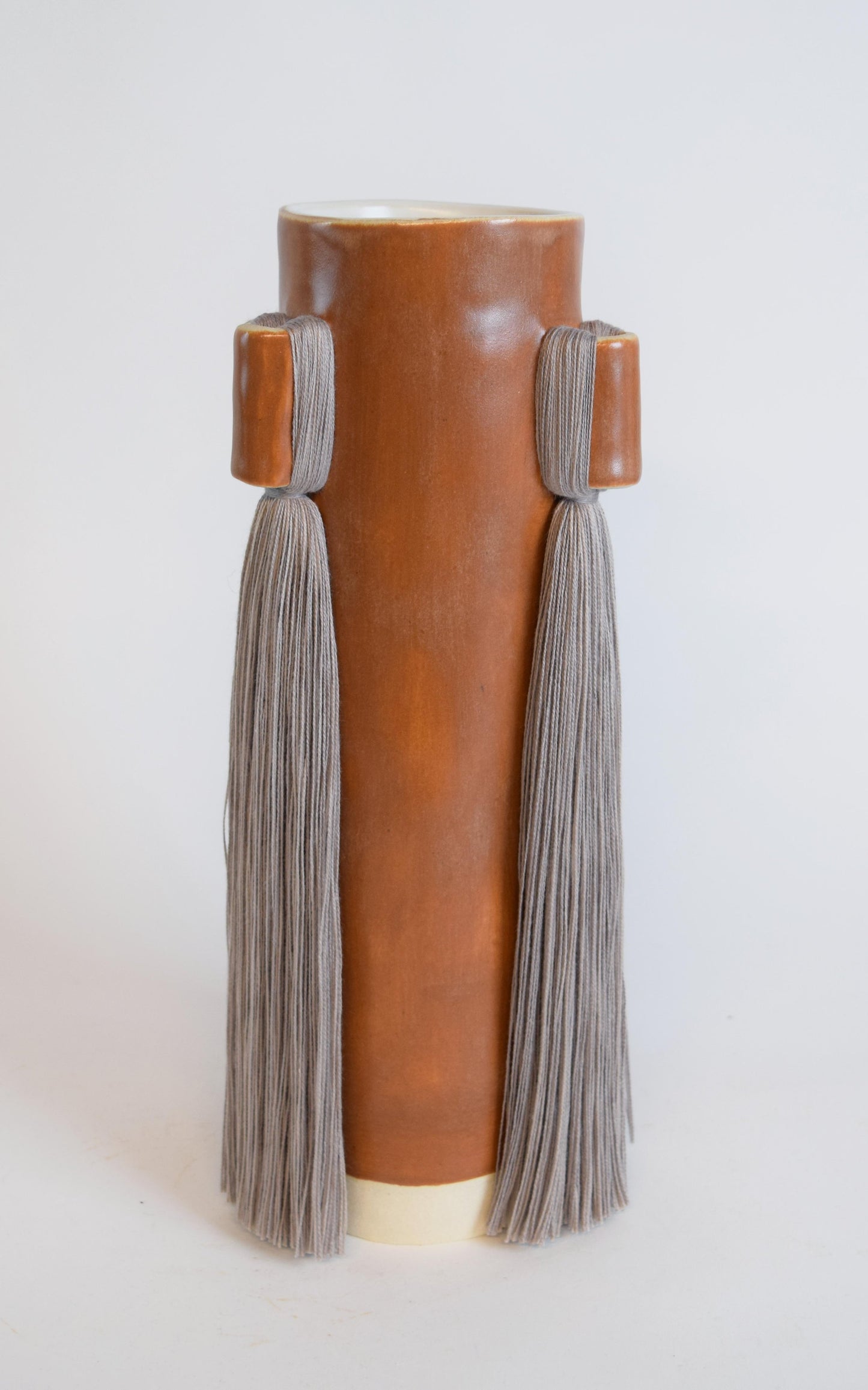 Stoneware Fringed Vase #607 | Terracotta