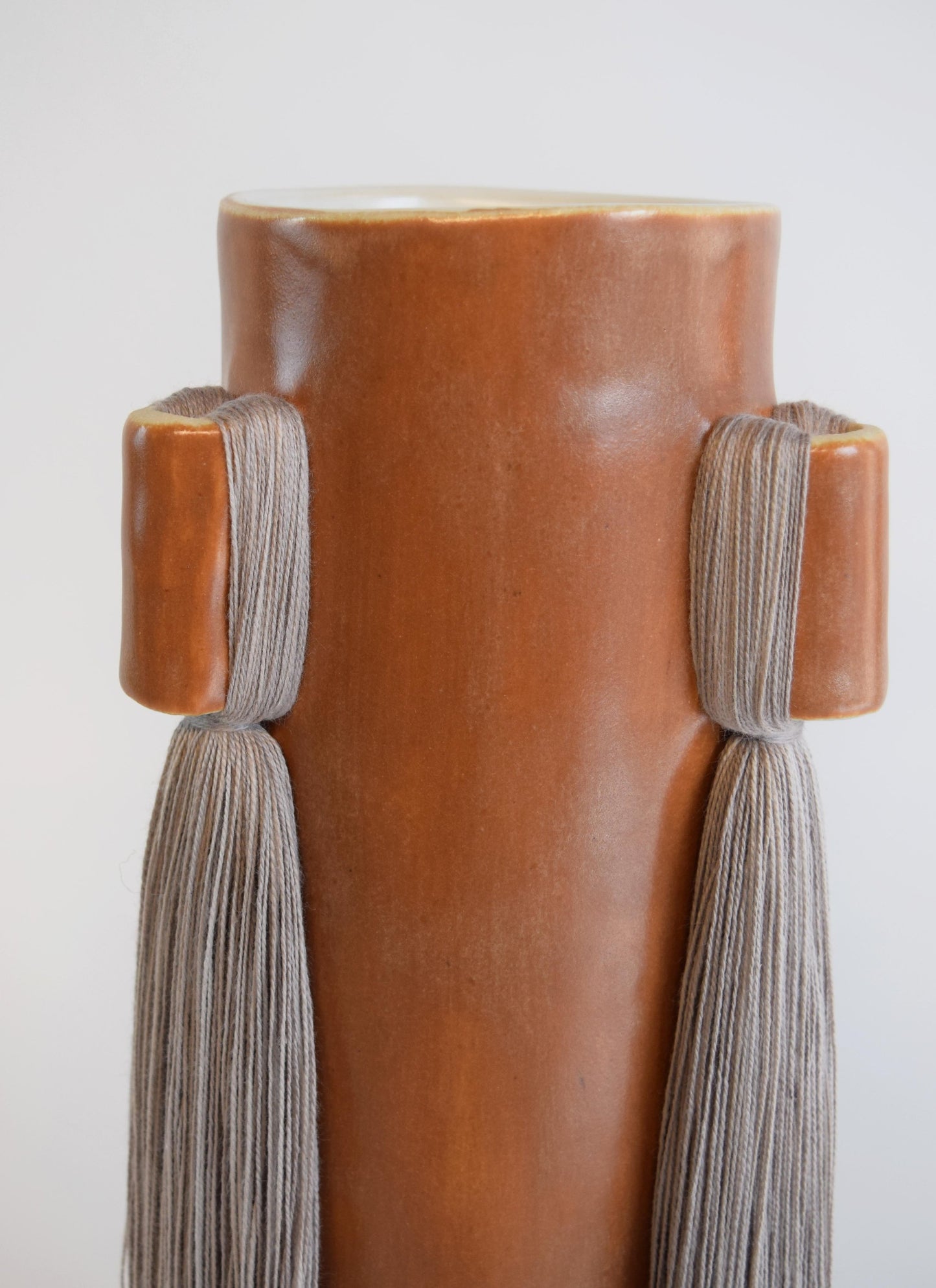 Stoneware Fringed Vase #607 | Terracotta