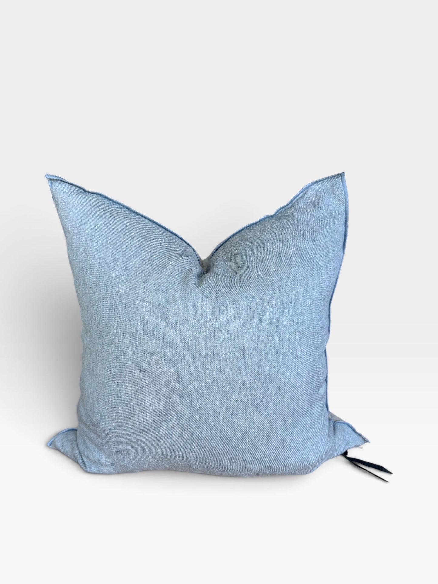 Crumpled Washed Linen Vice Versa Pillow Cover | Nuage/Givre (Multiple Sizes)