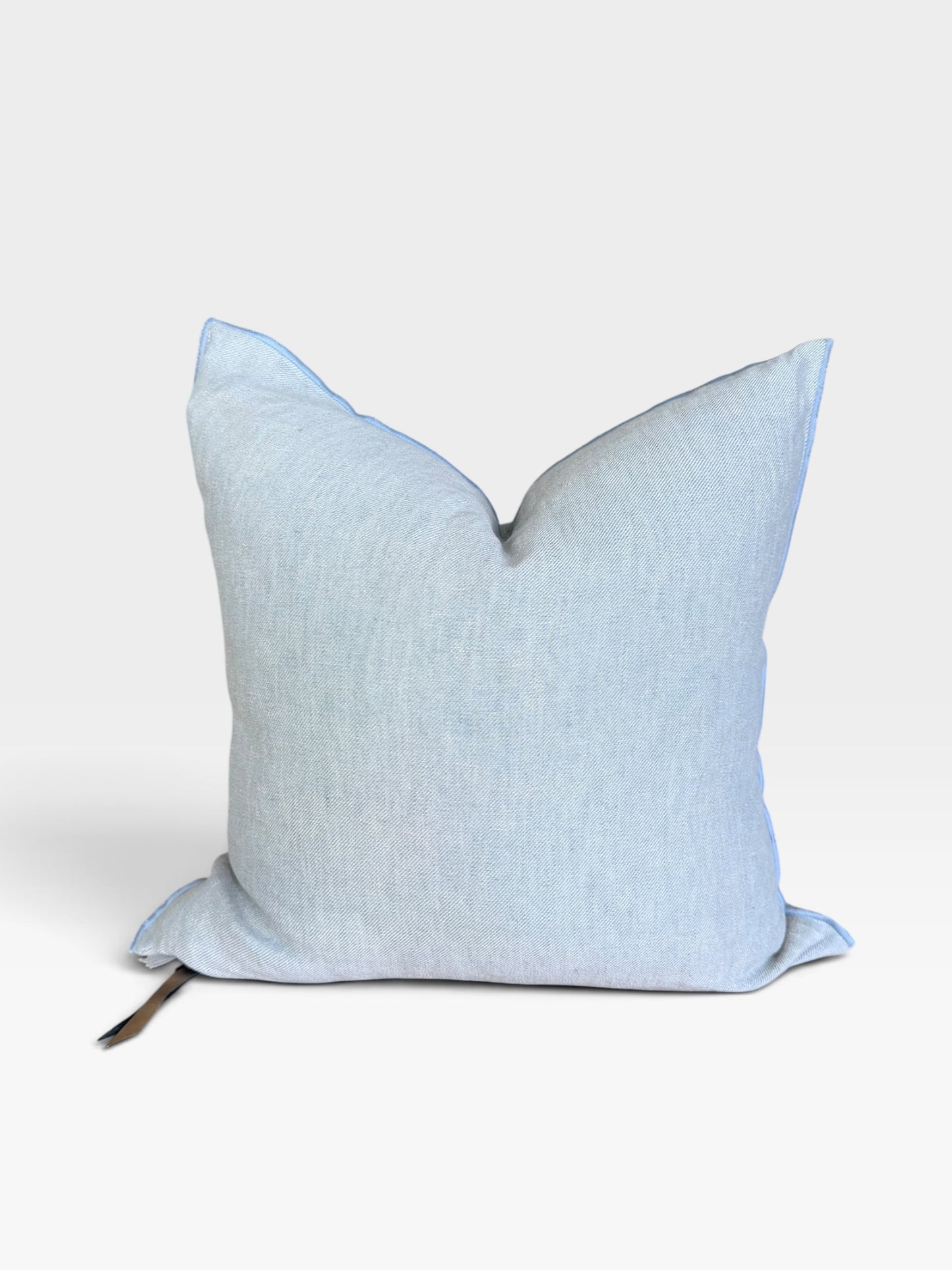Crumpled Washed Linen Vice Versa Pillow Cover | Nuage/Givre (Multiple Sizes)