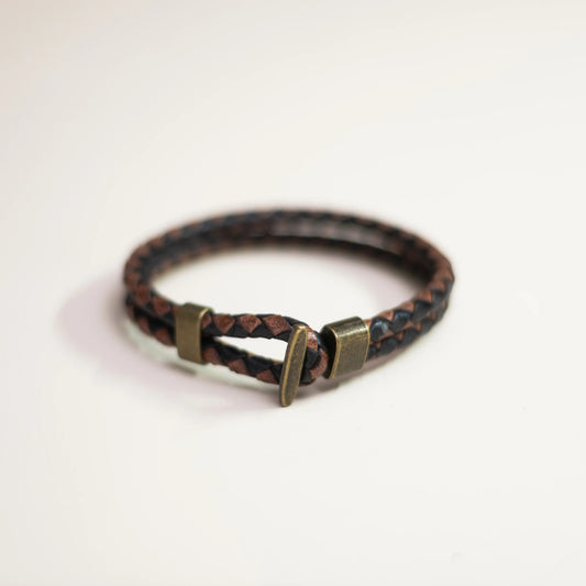 Baja Leather Bracelet | Black & Brown