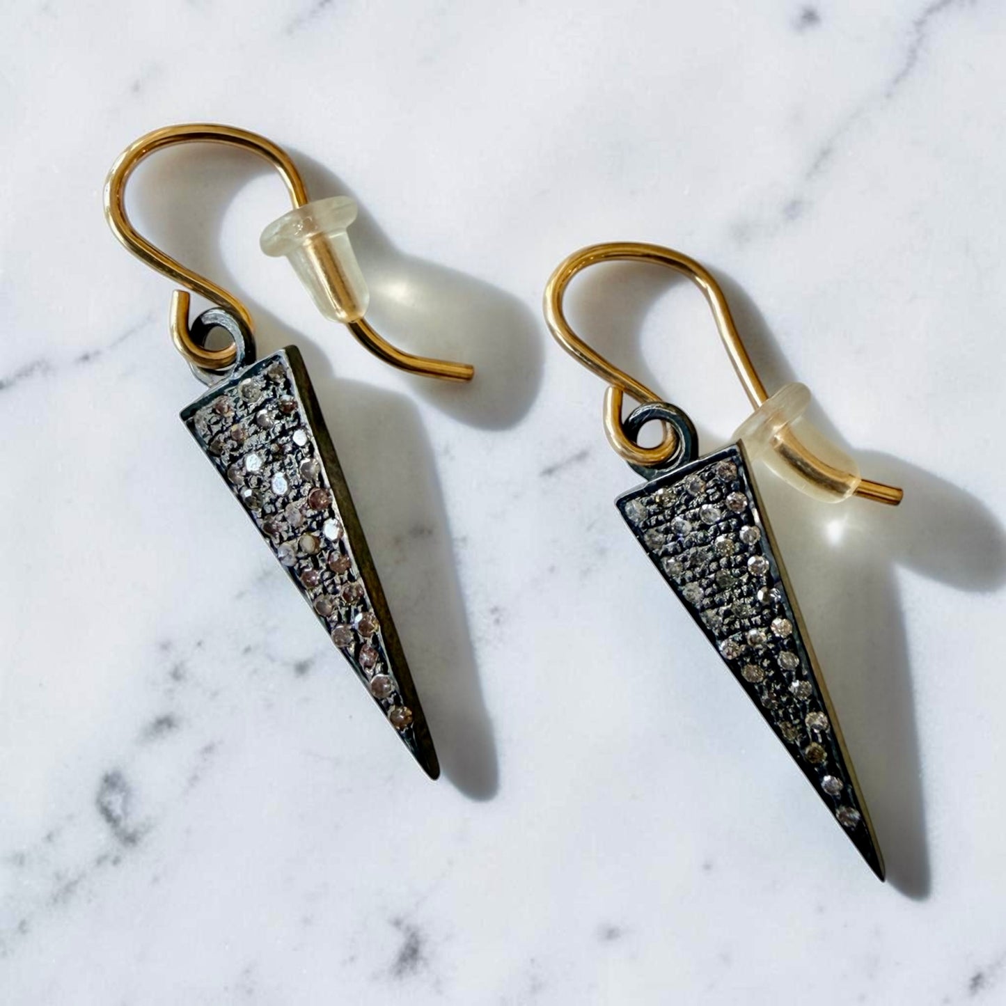 Pavé Diamond Arrow Earrings