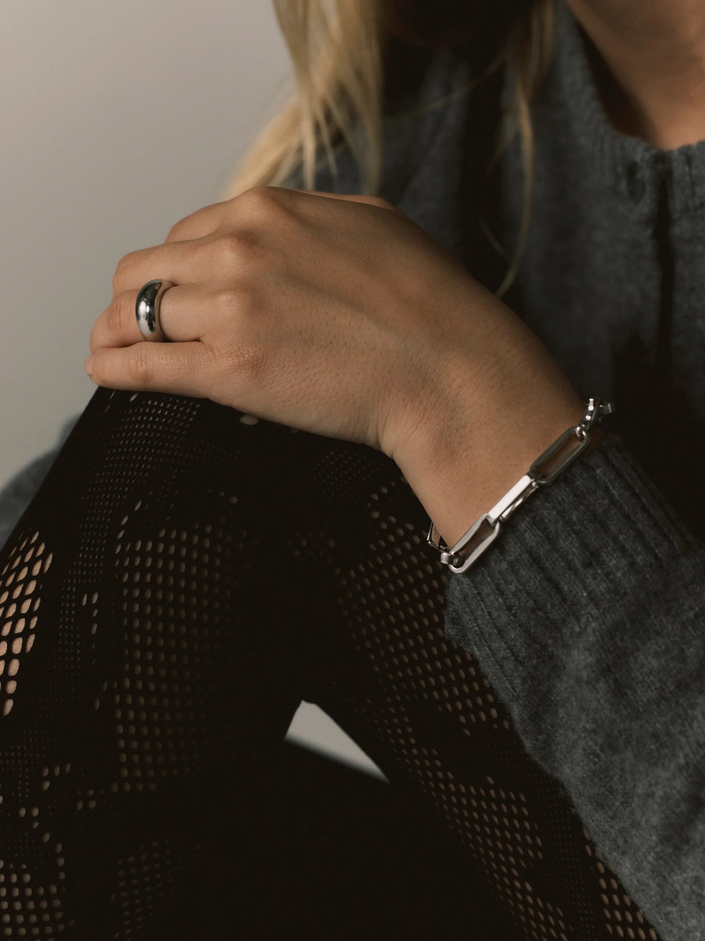 Natalie Thick Dome Ring | Silver
