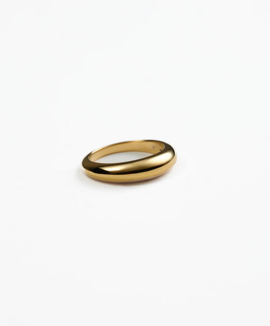 Natalie Thin Dome Ring | Gold