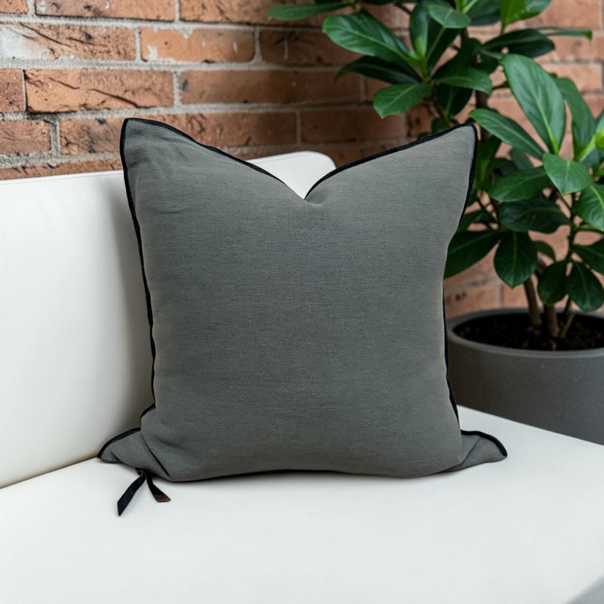 Stone Washed Linen Pillow Cover |  Canard (Multiple Sizes)