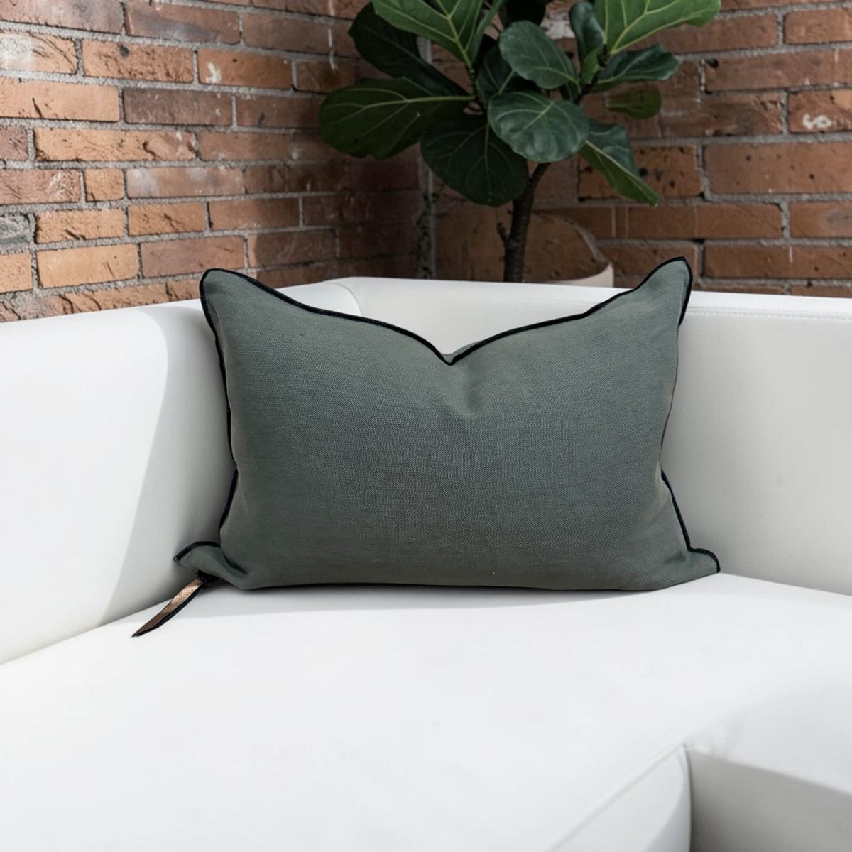 Stone Washed Linen Pillow Cover |  Canard (Multiple Sizes)
