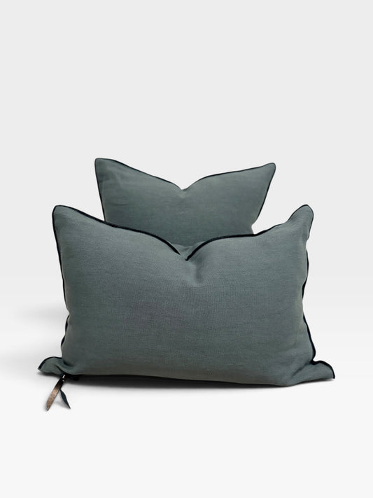 Stone Washed Linen Pillow Cover |  Canard (Multiple Sizes)