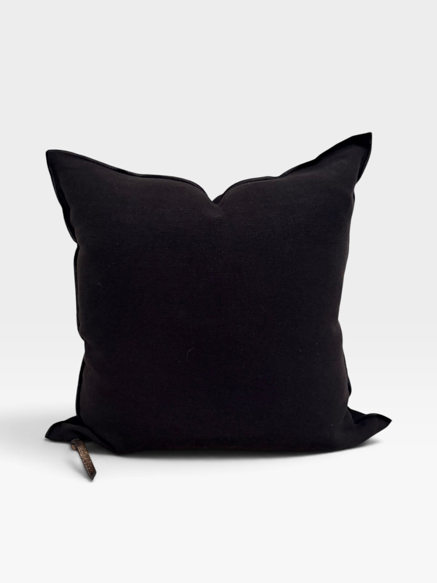 Stone Washed Linen Pillow Cover | Noir (Multiple Sizes)