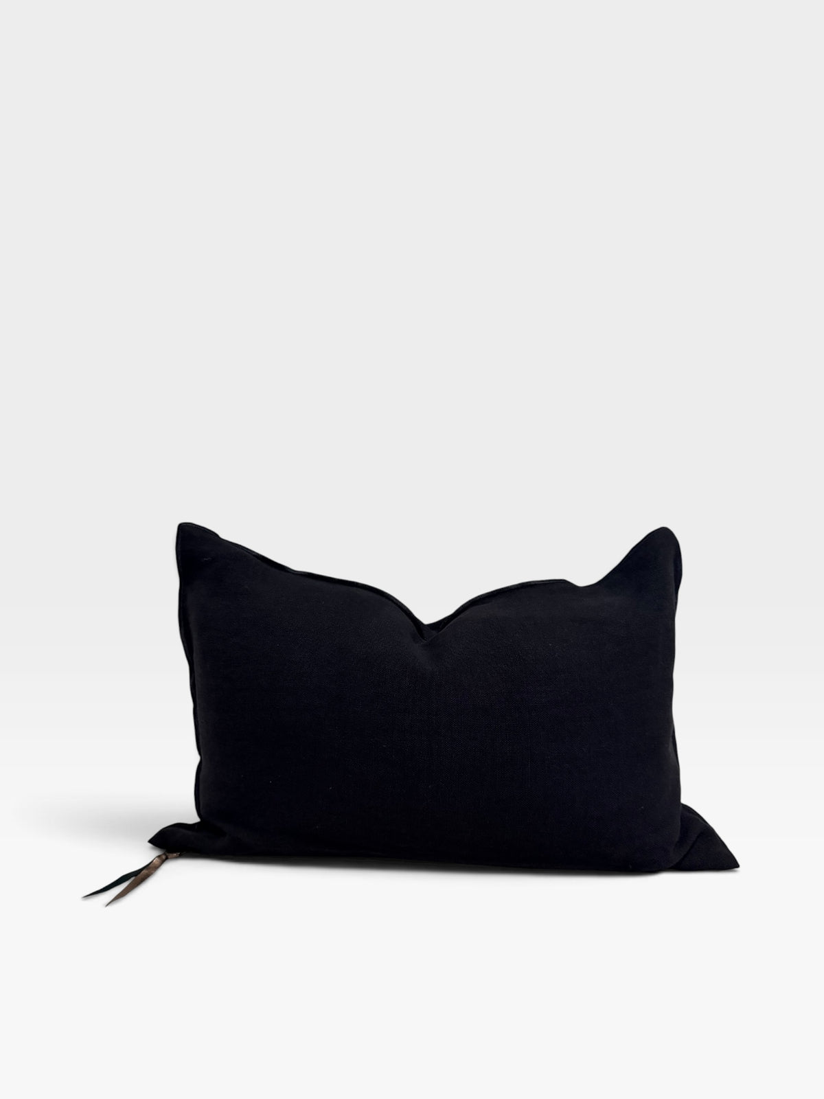 Stone Washed Linen Pillow Cover | Noir (Multiple Sizes)