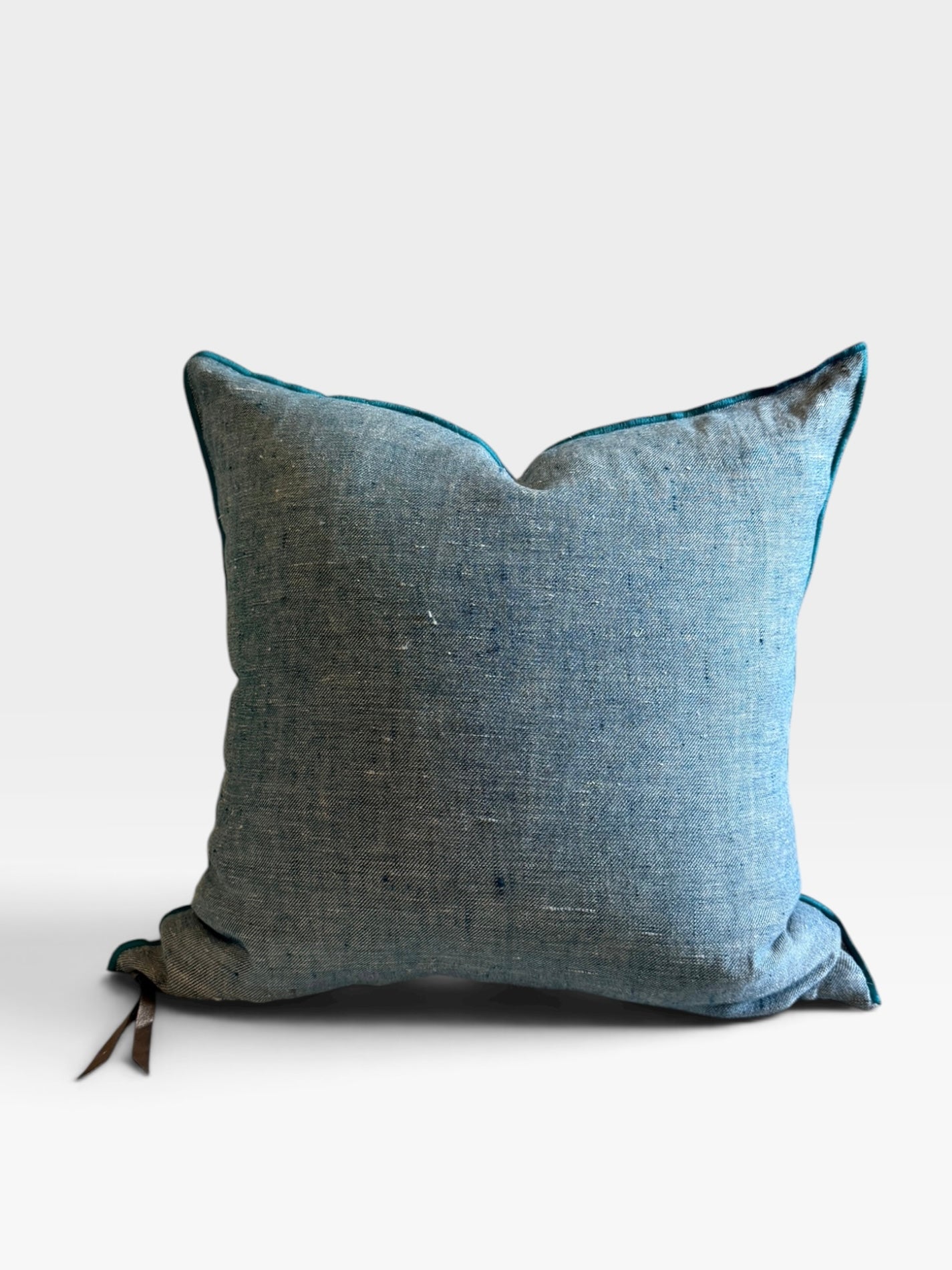 Crumpled Washed Linen Vice Versa Square Pillow Cover | (Multiple Sizes)