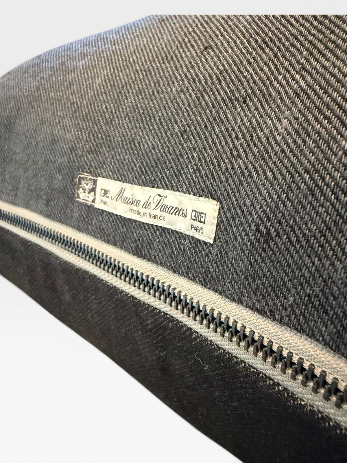 Crumpled Washed Linen Vice Versa Pillow Cover | Charbon/Anthracite (Multiple Sizes)