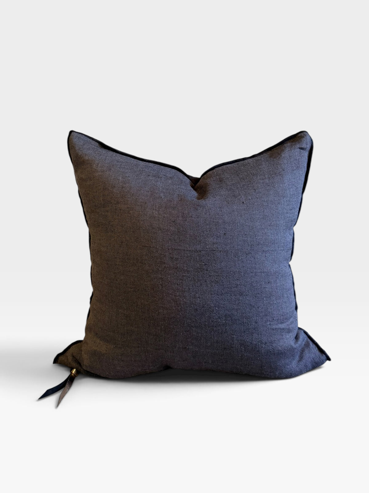 Crumpled Washed Linen Vice Versa Pillow Cover | Charbon/Anthracite (Multiple Sizes)