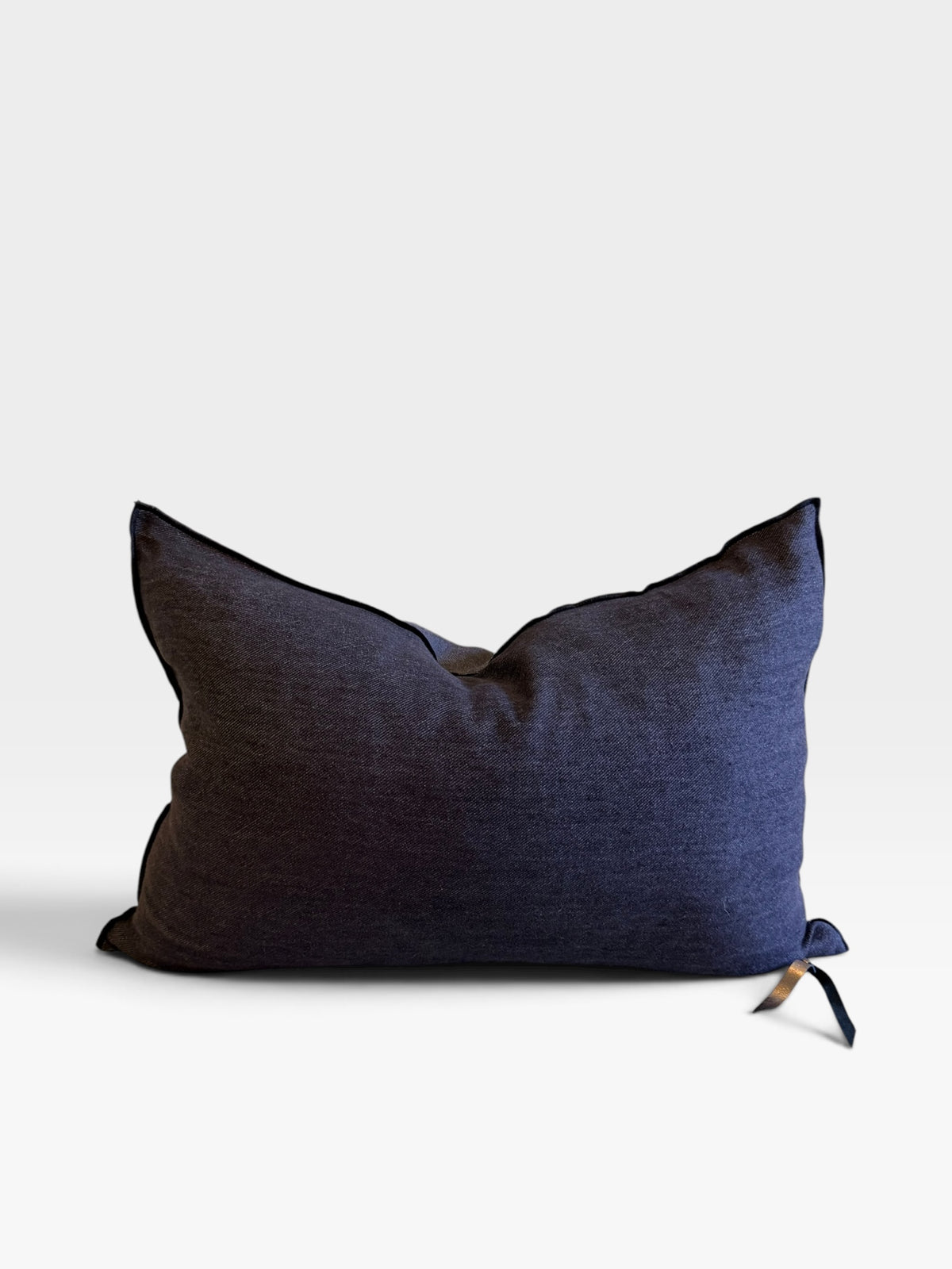 Crumpled Washed Linen Vice Versa Pillow Cover | Charbon/Anthracite (Multiple Sizes)