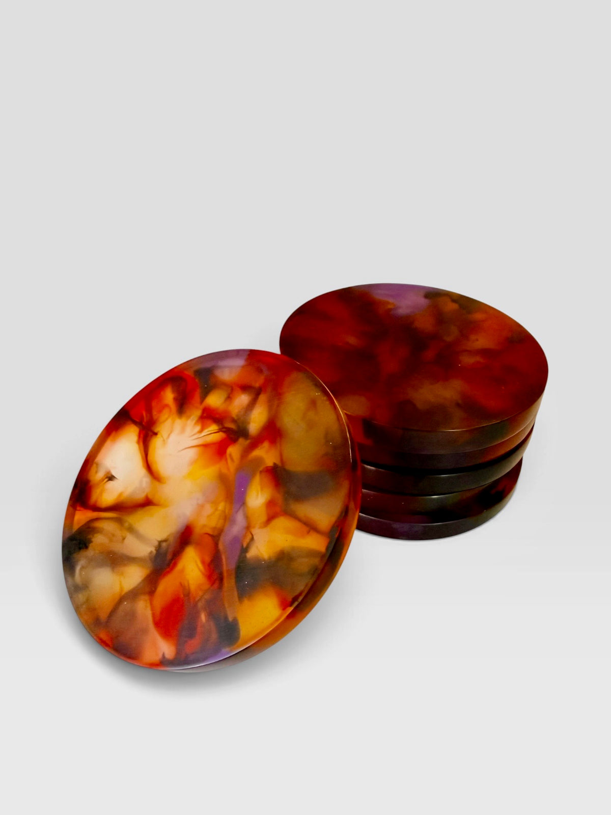 Marbled Resin Coasters | Set of 6 (Multiple Colors)
