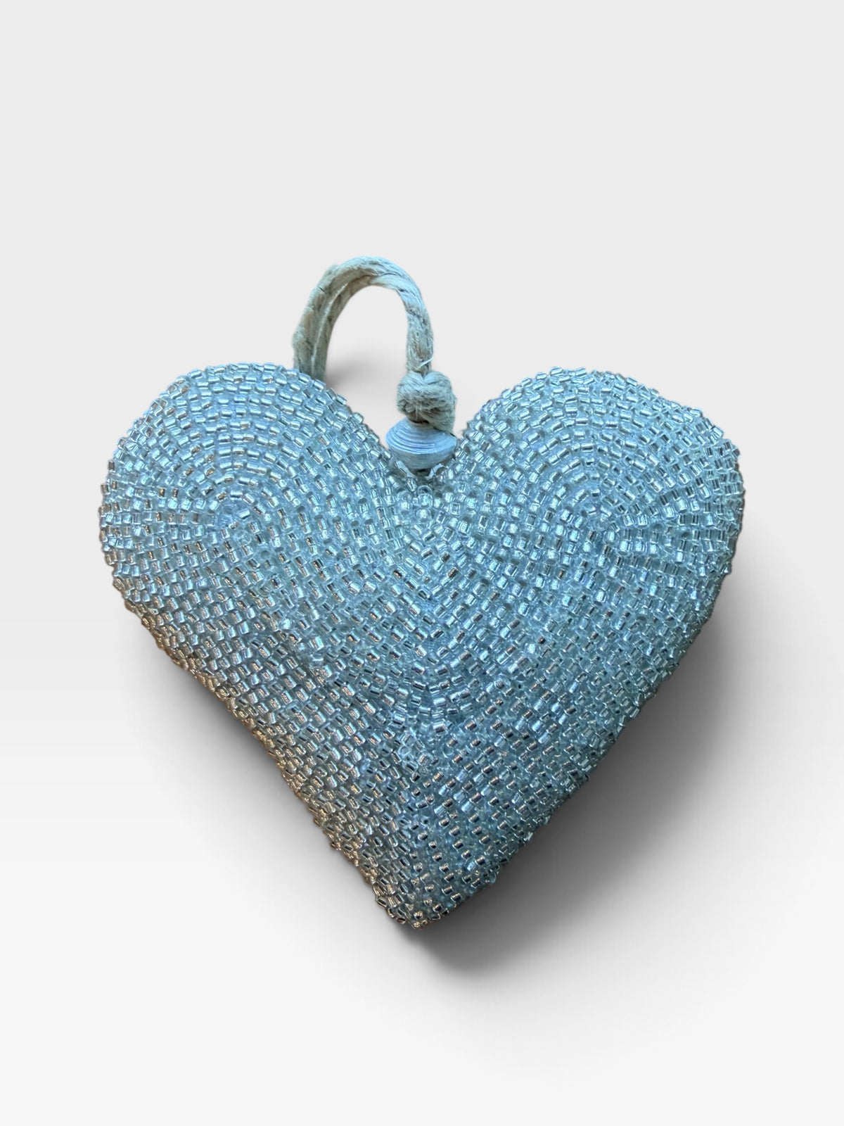 Beaded Heart Christmas Ornament (Multiple Colors)
