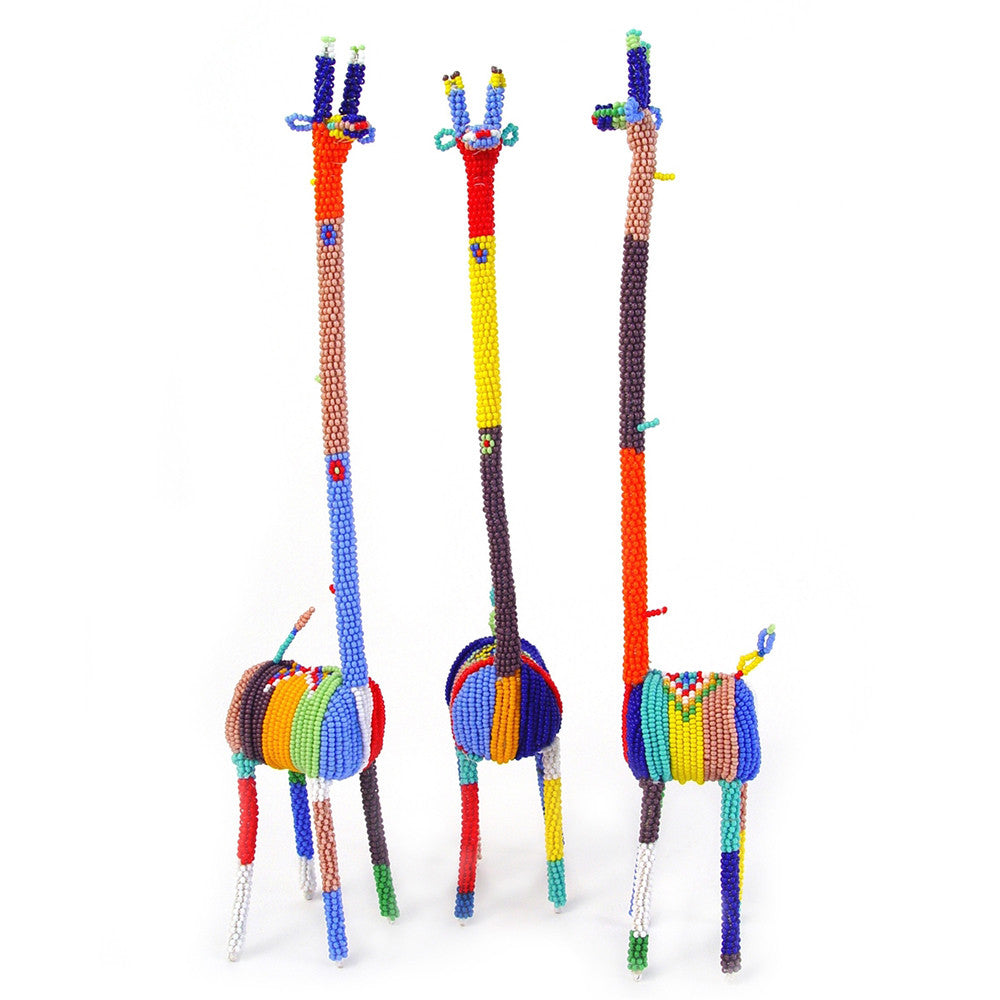 Beaded Giraffe Figurine