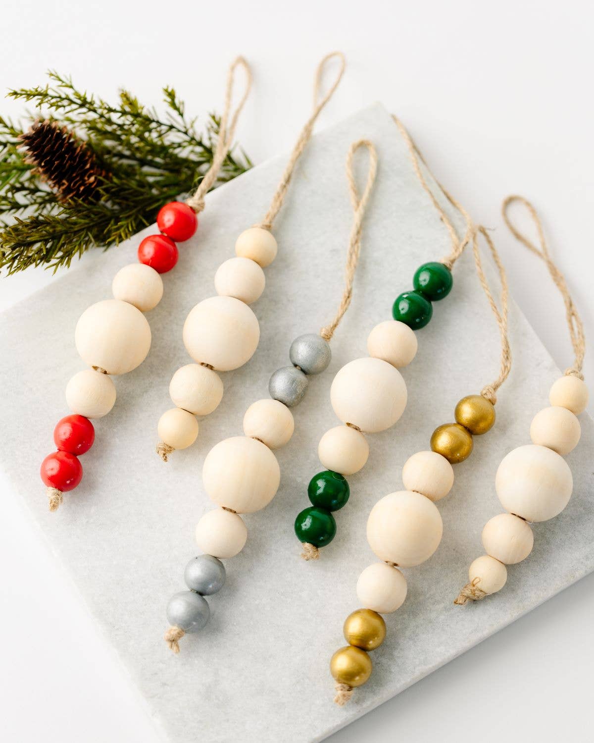 Carmen Wooden Bead Christmas Ornament