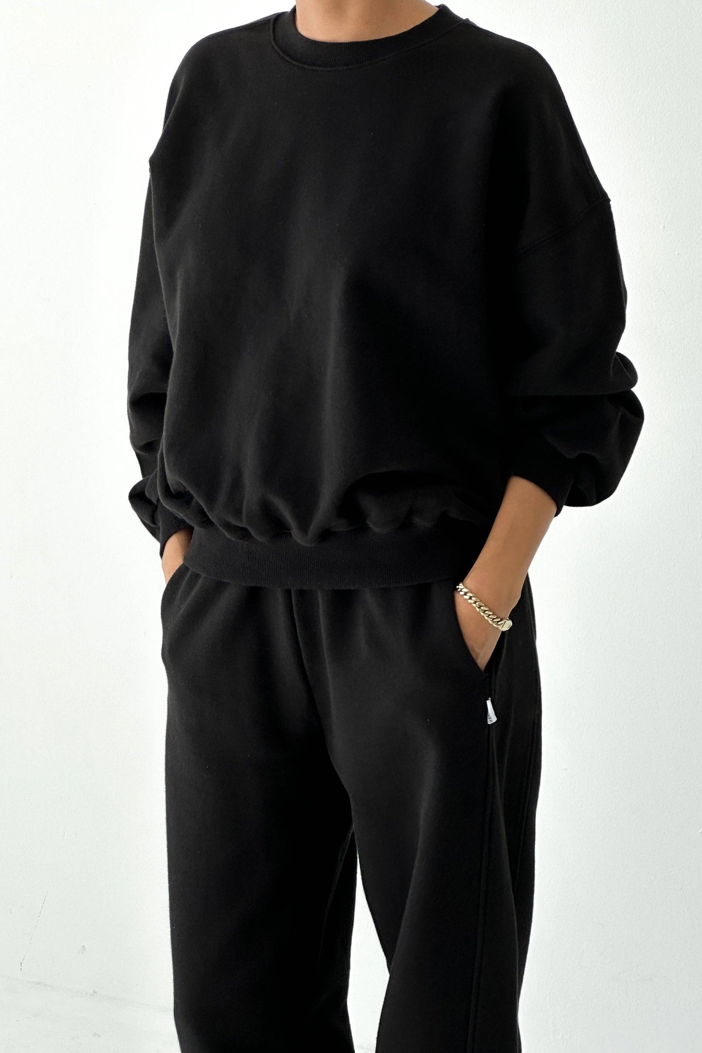 French Terry Core Sweatshirt | Black