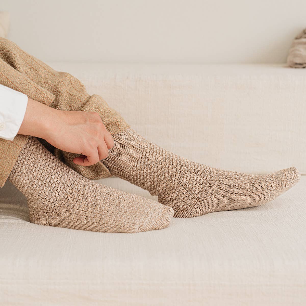 Wool Cotton Boot Socks by Nishiguchi Kutsushita