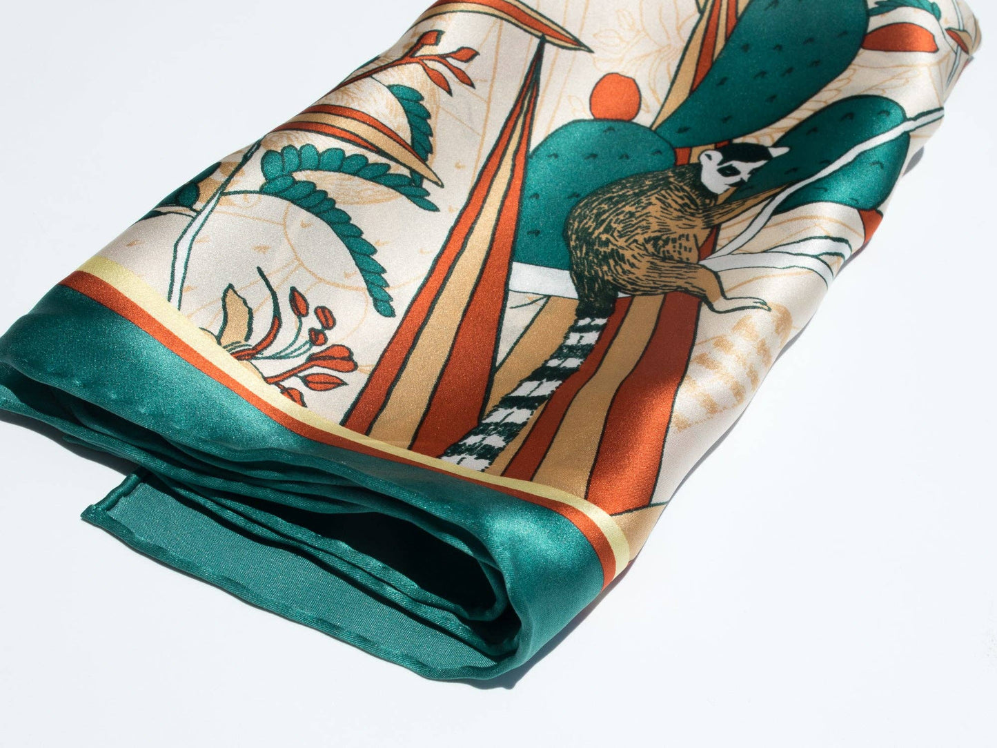 Silk Bandana | Madagascar (Teal)