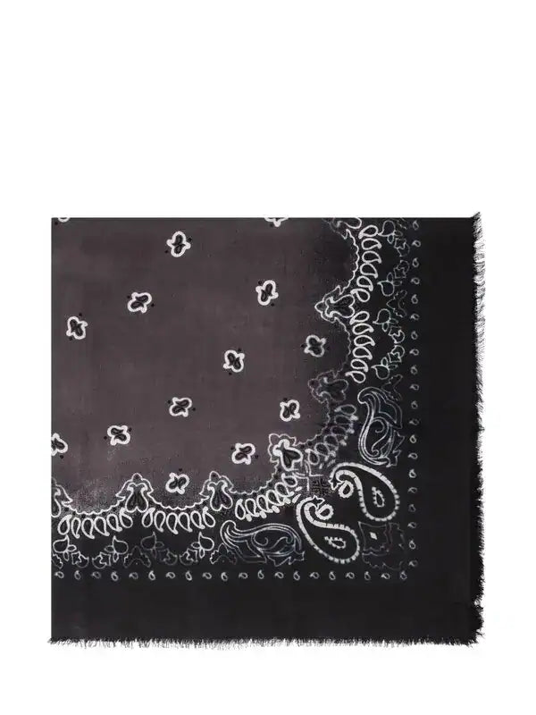 Jil Quadra Wool Scarf | Black/Mud
