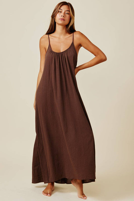 Tulum Maxi Dress | Chocolate (OS)
