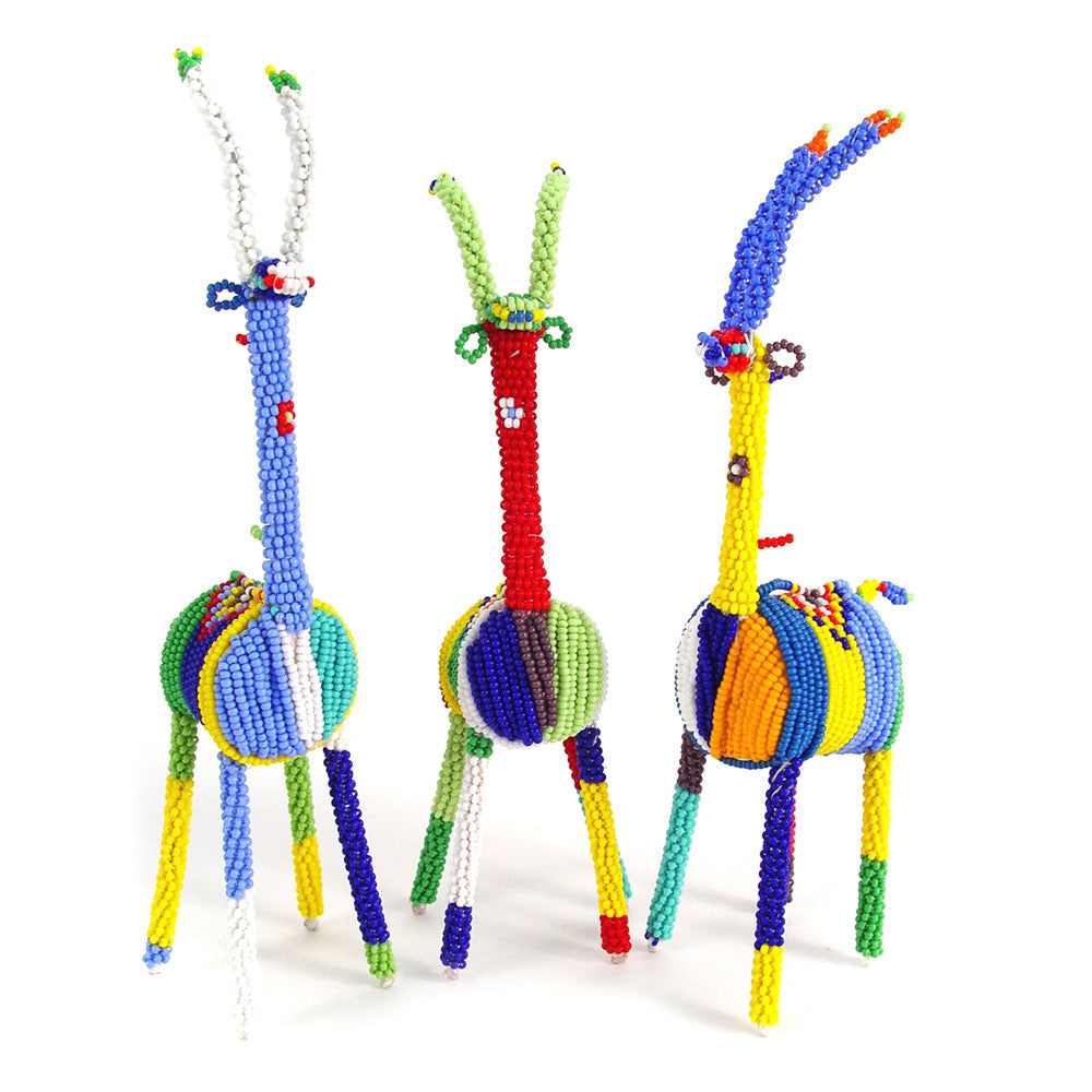 Beaded Springbok Figurine