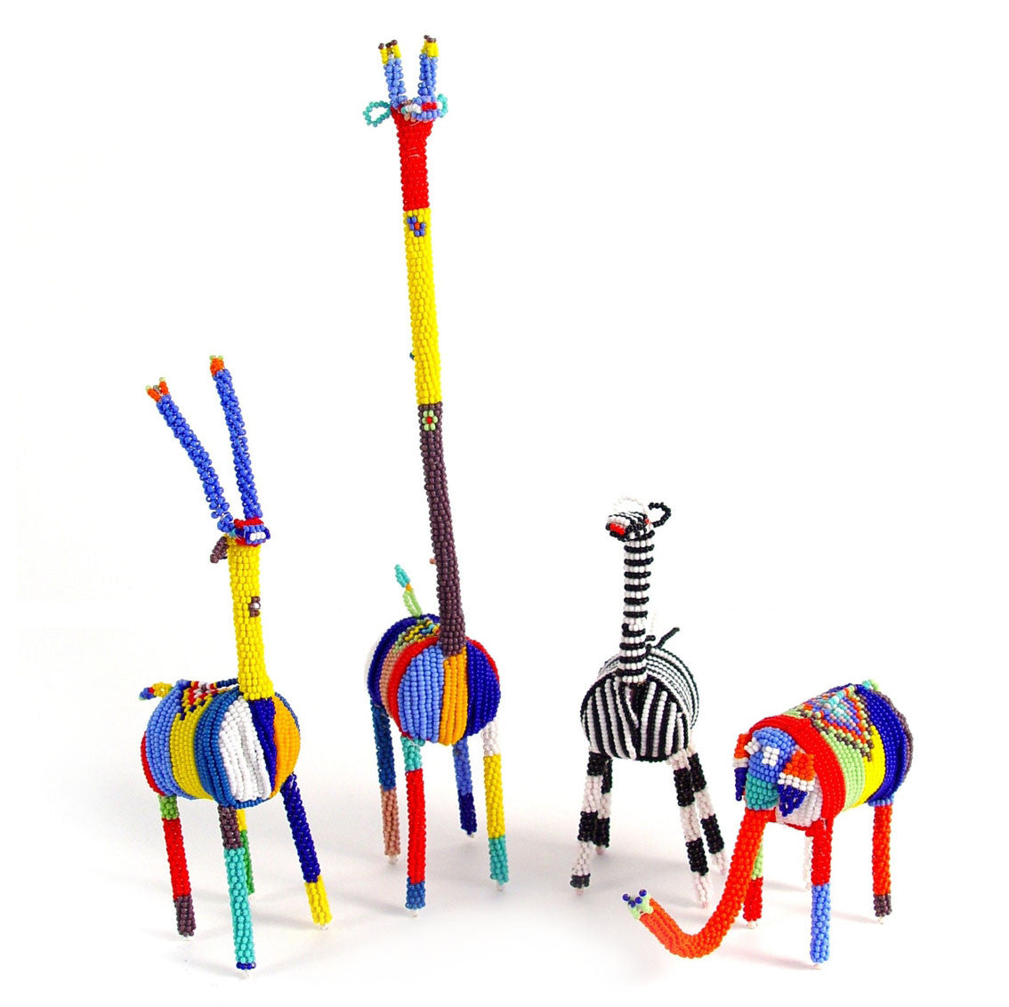 Beaded Zebra Figurine