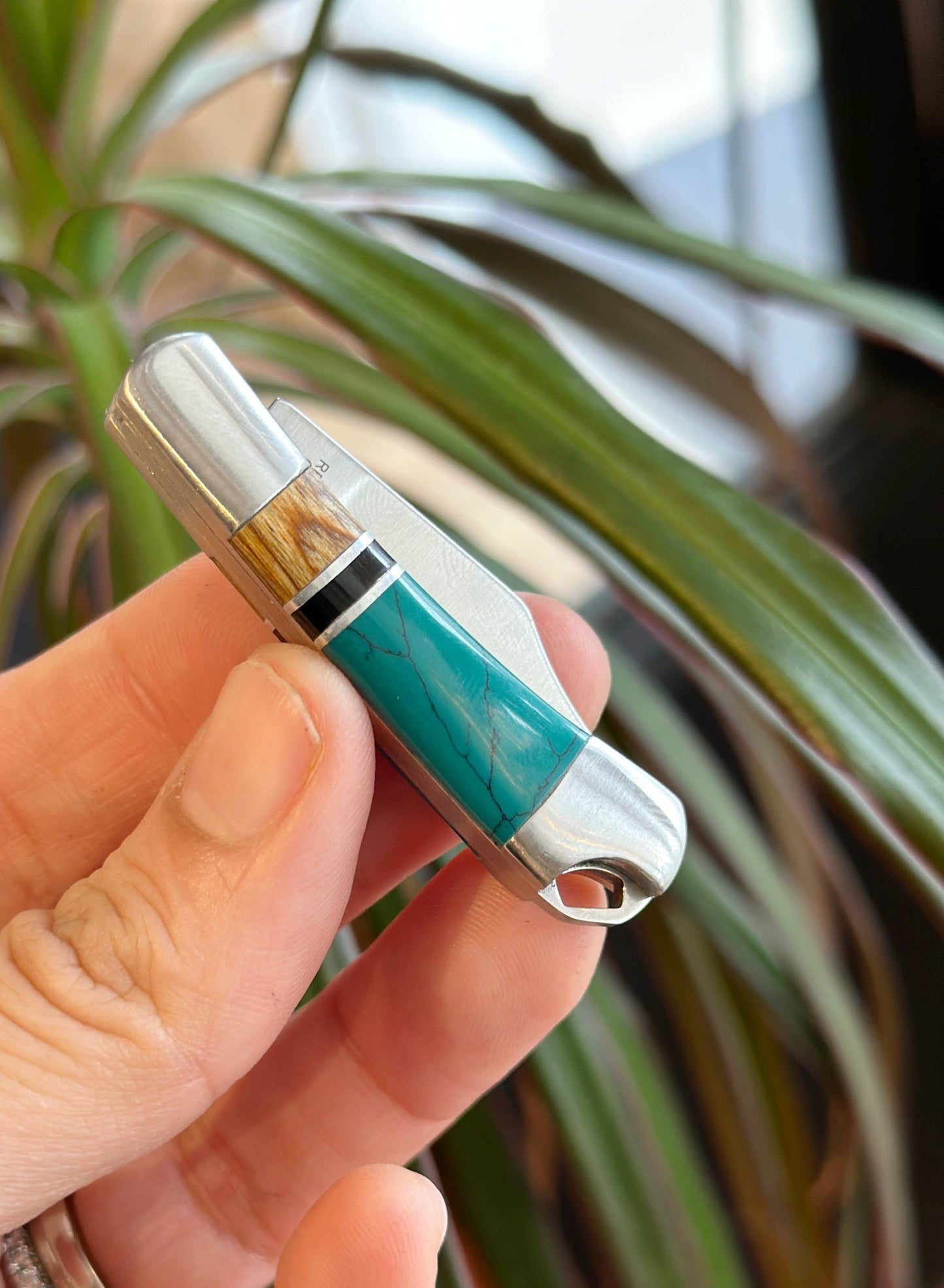 Mini Turquoise Folding Pocket Knife