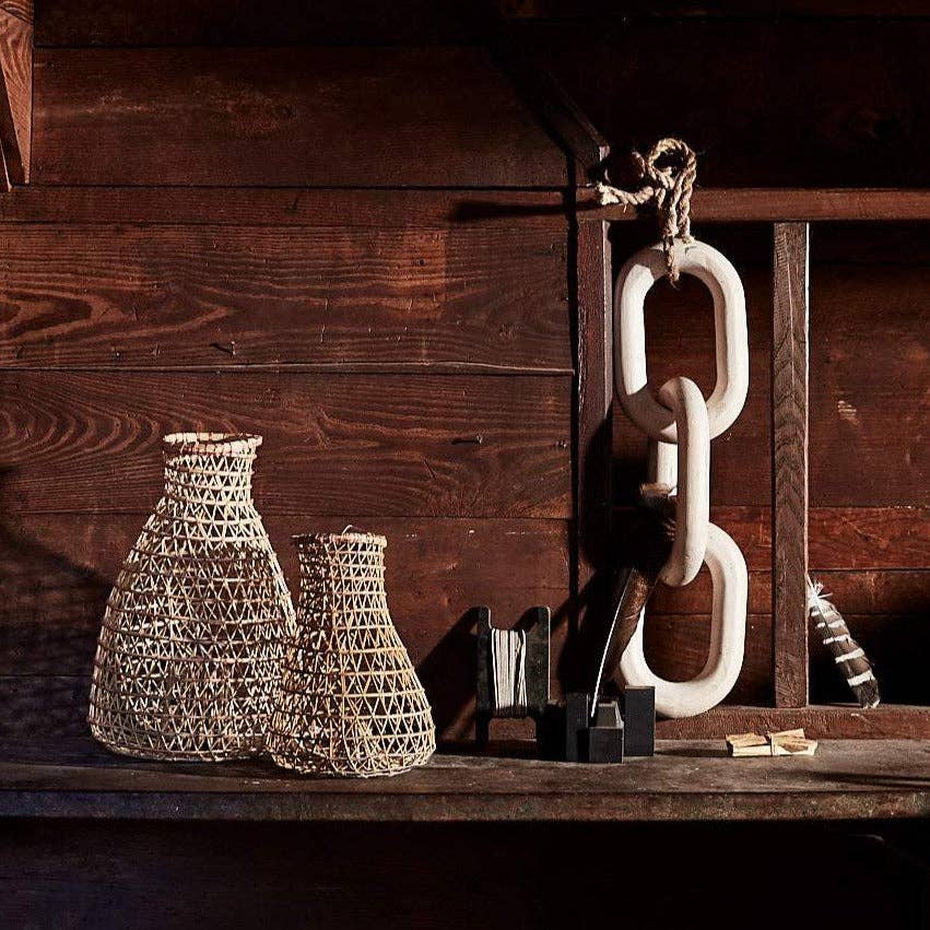 Whitewashed Wood Chain | 3-link