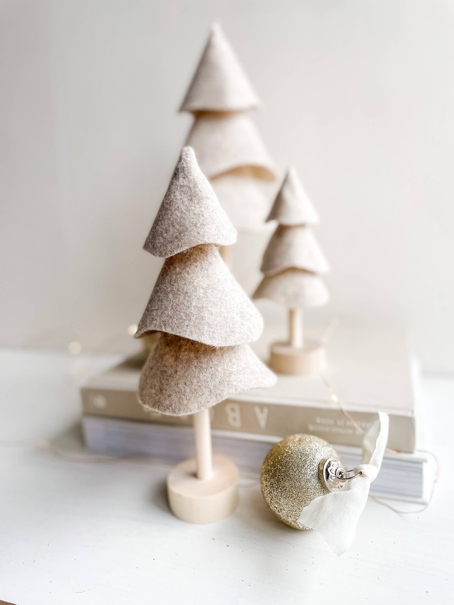 Scandinavian Felt Christmas Tree | Heathered Taupe (Multiple Sizes)