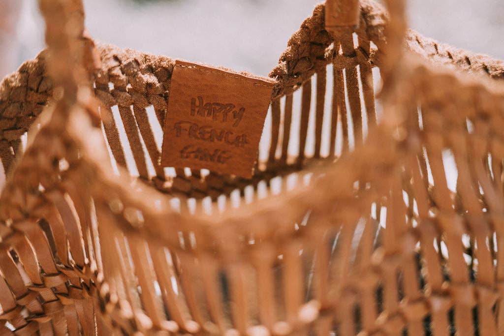 Luni Leather Woven Bag | Tan