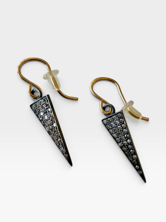 Pavé Diamond Arrow Earrings