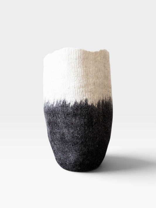 Hand-Felted Wool Floor Vase