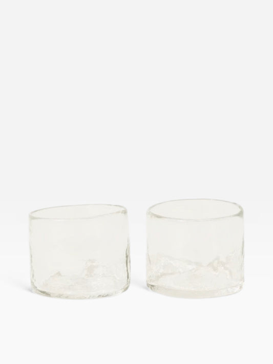 Oaxacan Handblown Clear Glass Tumbler (Set of 6) | Small