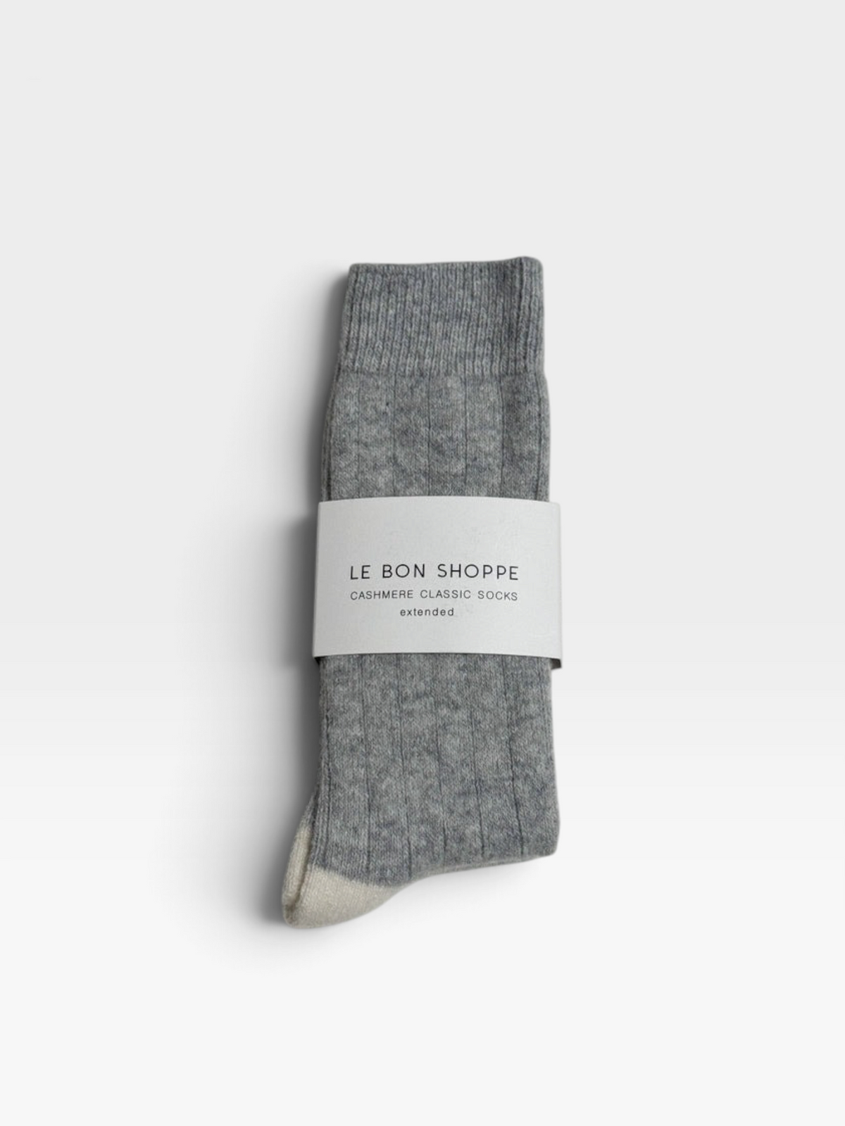 Extended Cashmere Classic Socks | Grey Melange