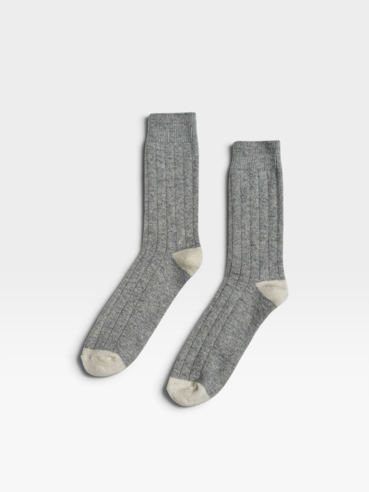Extended Cashmere Classic Socks | Grey Melange