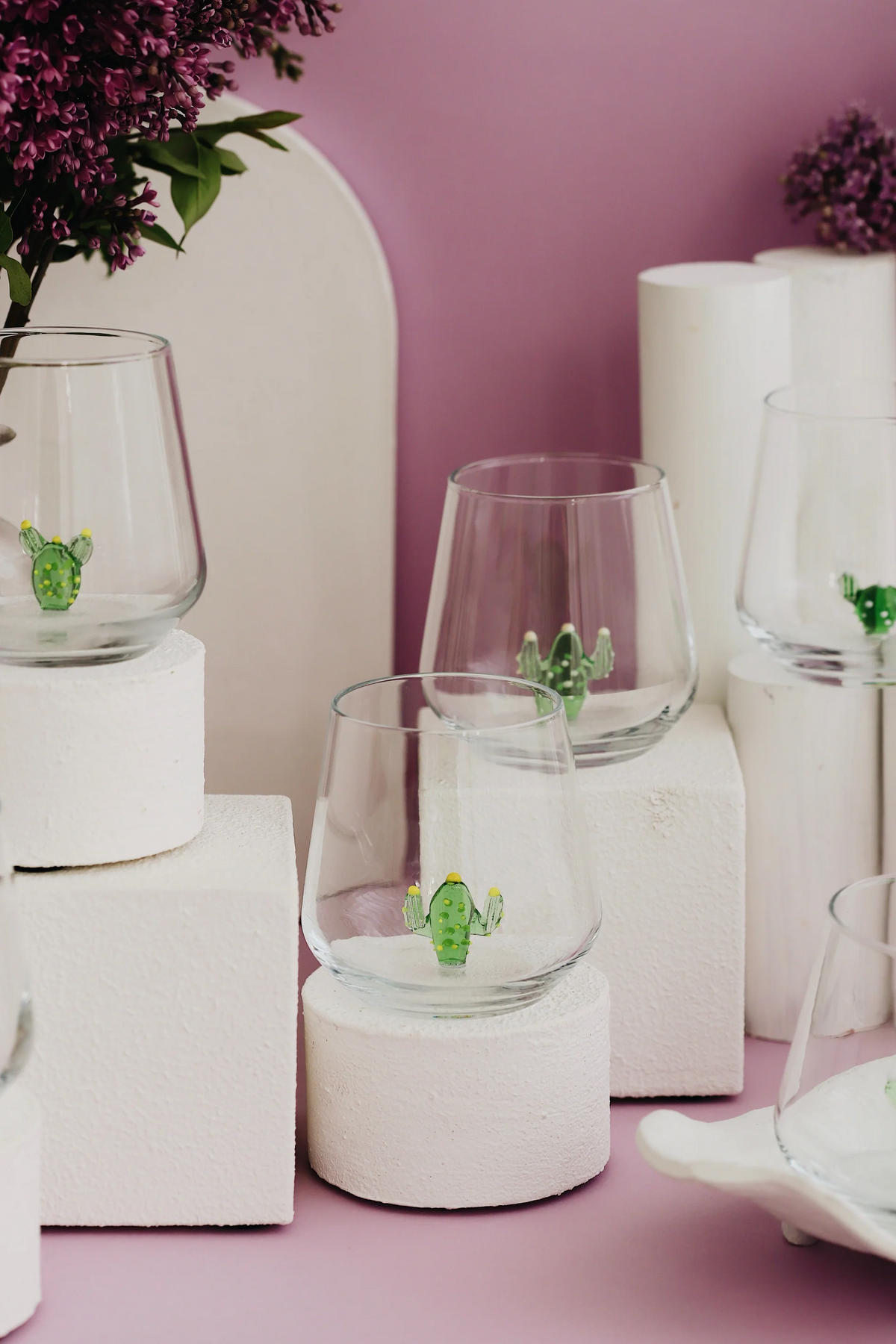 Minizoo Drinking Glasses (Set of 6) | Cactus