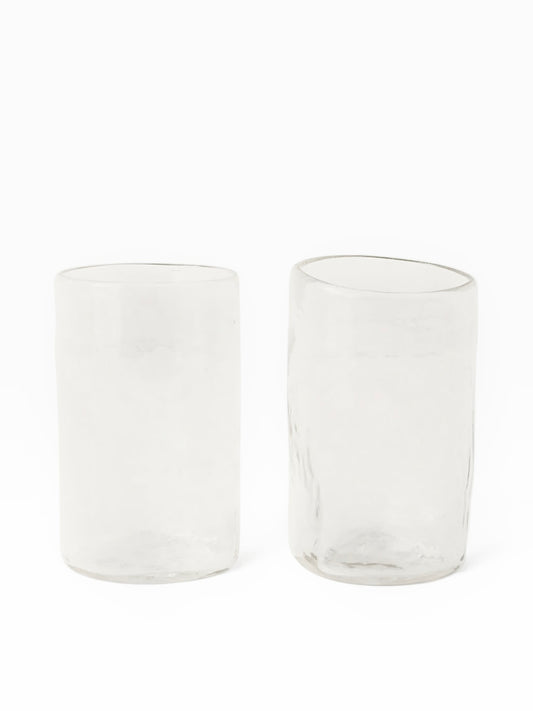 Oaxacan Handblown Clear Glass Tumbler (Set of 6)  | Large
