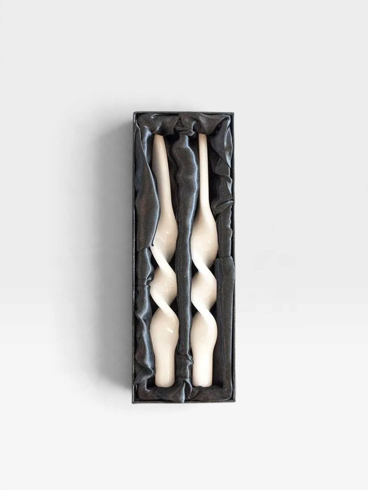 Meloria Denise Twist Taper Candles (Set of Two) | White