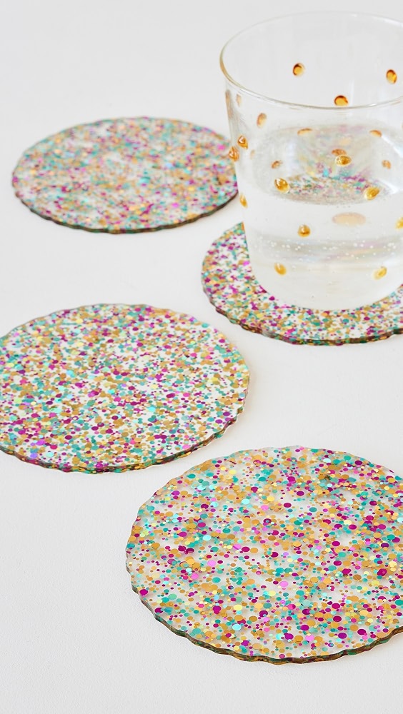 Glass Party Tumbler (Set of 6) | Golden Dot